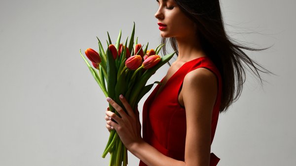 Фотосессия с тюльпанами