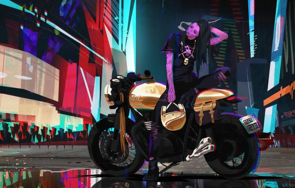 Мотоциклы Cyberpunk 2077 неон