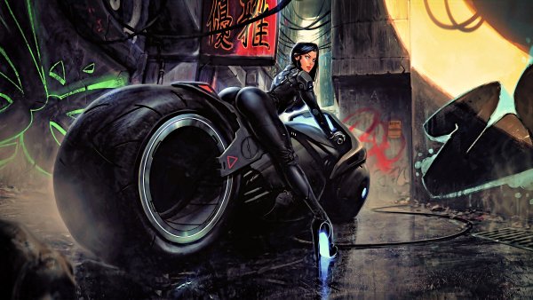 Cyberpunk Art мотоцикл