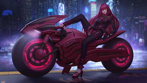 Мотоцикл Cyberpunk 2077 арт