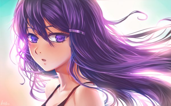 Доки доки девочка с фиолетовыми волосами