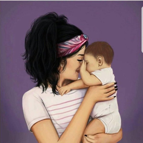 Мамочка с ребенком арт