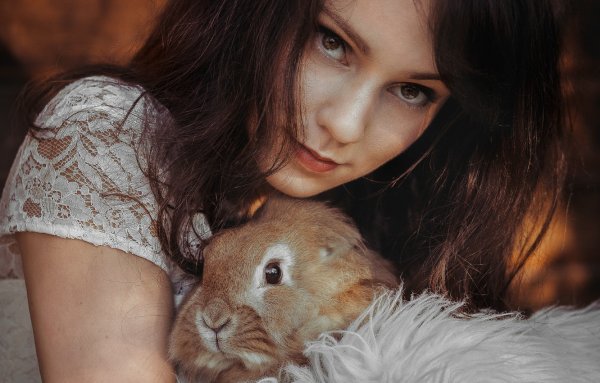 Фотосессия с кроликом