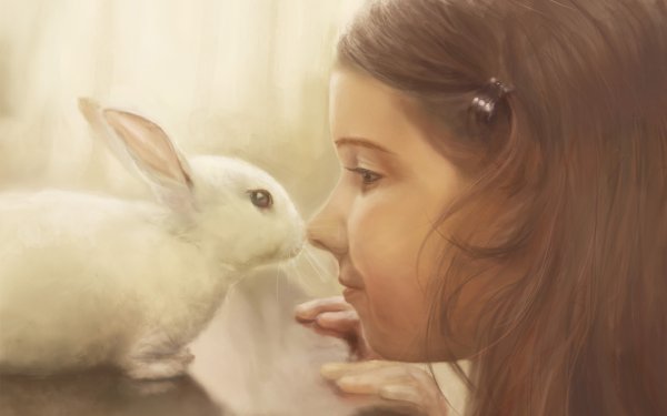 Девушка кролик арт
