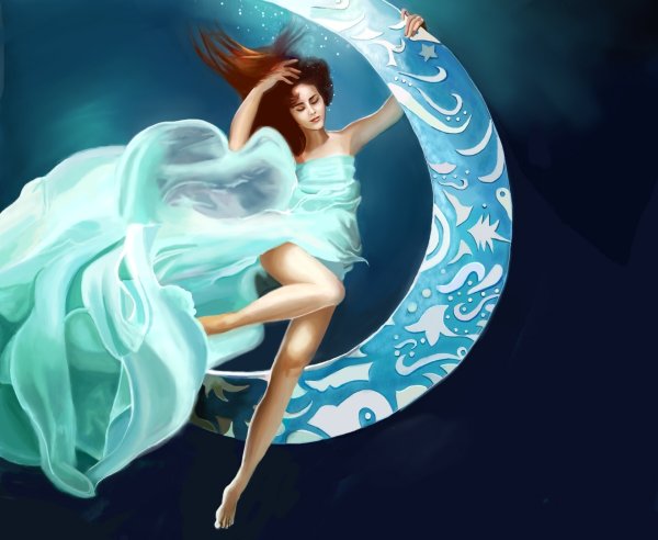 Девушка в платье под водой фэнтези