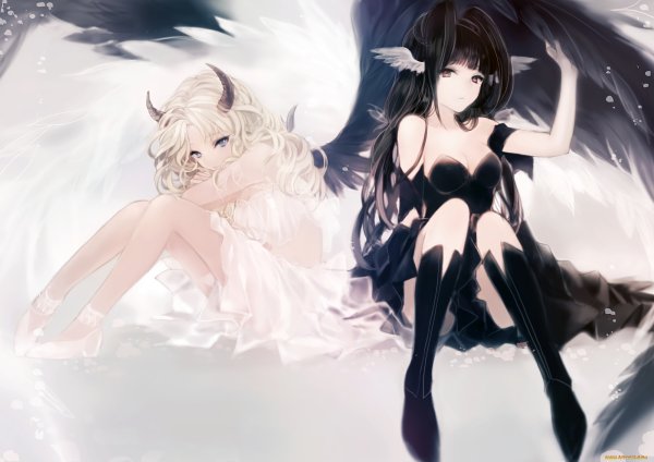 Обои для девочек ангел и демон