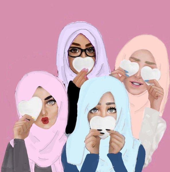 Четыре подруги в хиджабе
