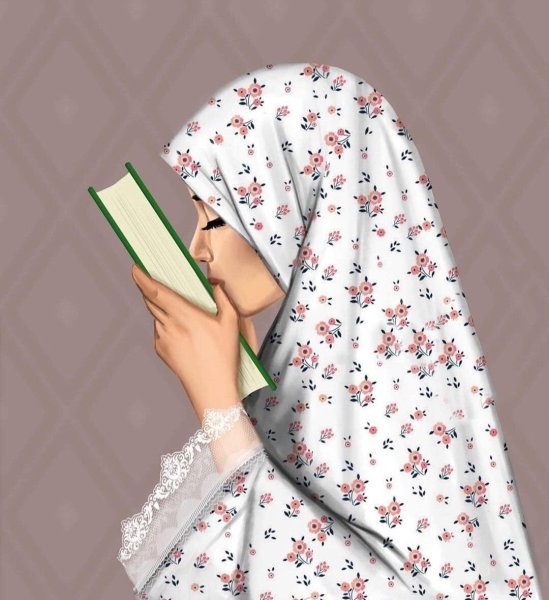 Девушка в хиджабе с Кораном