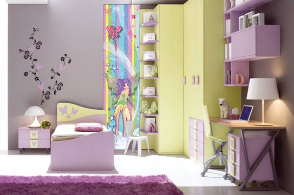 Фиолетовая детская комната