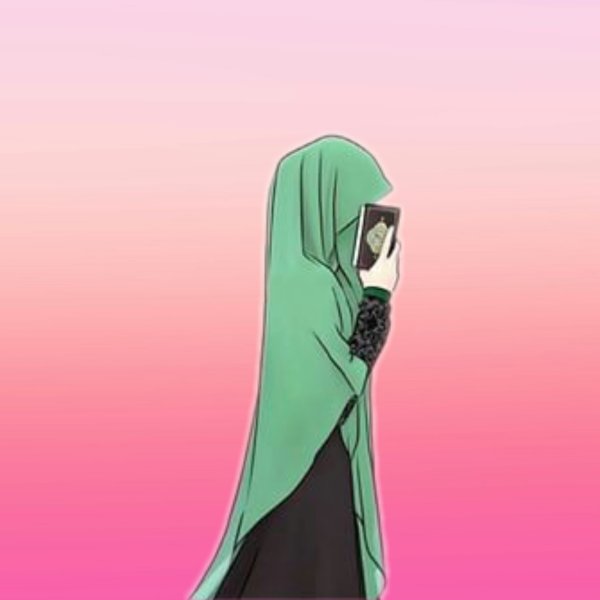 Девушка в хиджабе со спины арт