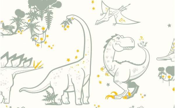Детские обои для стен динозавры