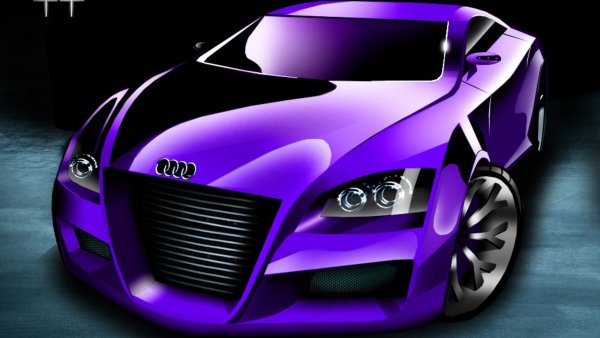 Фиолетовая машина