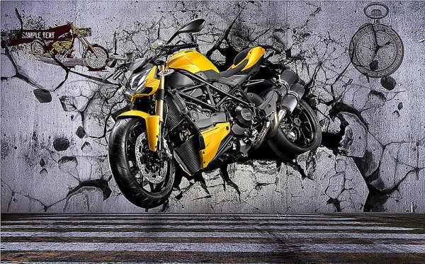 Желтый мотоцикл