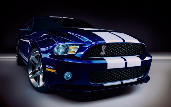 Ford Mustang Shelby gt500 синий