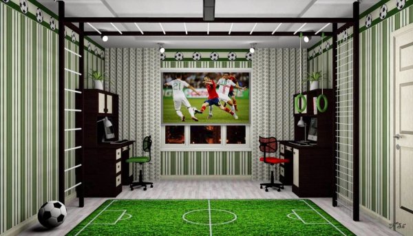 Комната в футбольном стиле