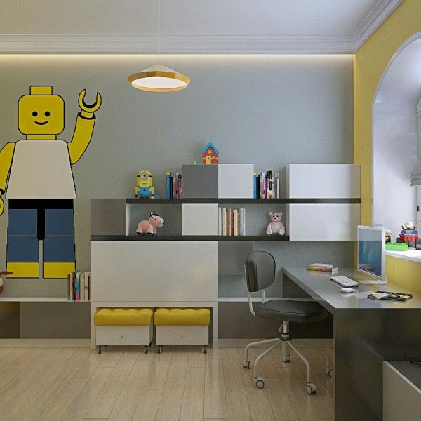 Комната в стиле лего для мальчиков