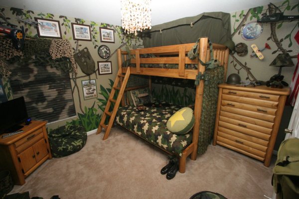 Комната для мальчика в стиле милитари