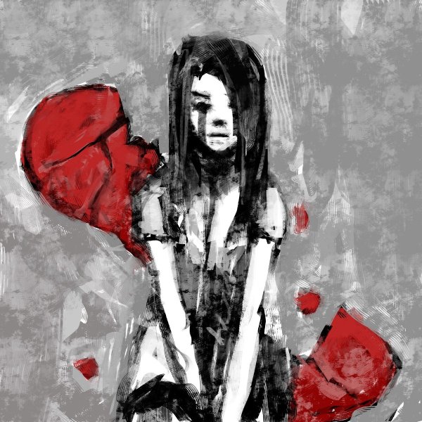 Девушка с разбитым сердцем картинки