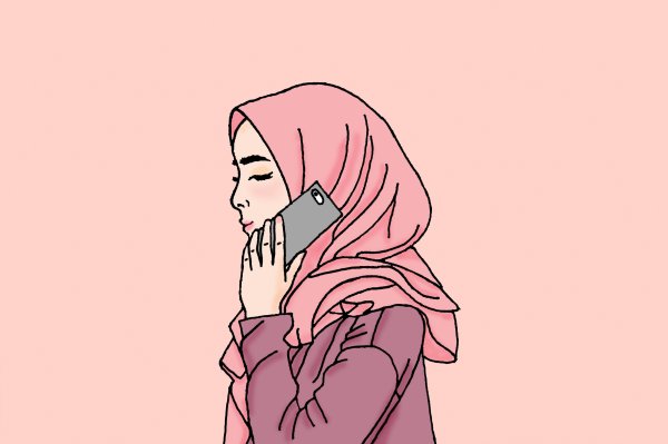 Девушка мусульманка рисунок