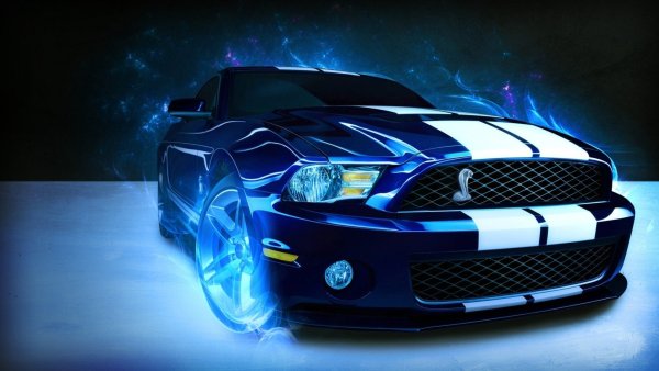 Ford Mustang gt неон