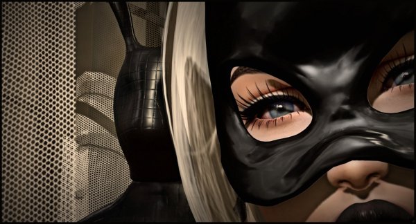 Обои лицо девушки в маске