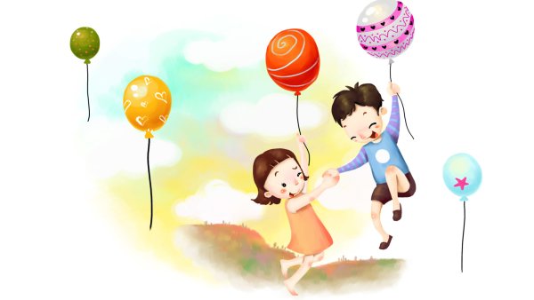 Дети с воздушными шариками