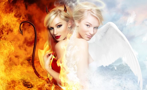Ангел и дьявол девушки
