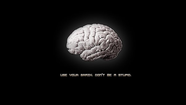 Мозг на темном фоне
