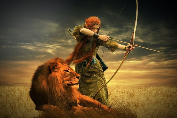 Воительница со львом