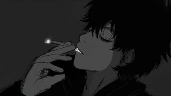 Курящие аниме парни