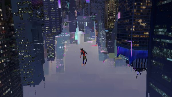 Человек-паук Майлз Моралес прыжок