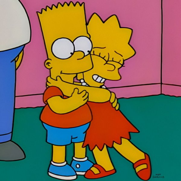 Симпсоны барт и Лиза любовь
