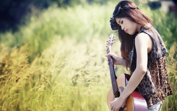 Фотосессия с гитарой девушка