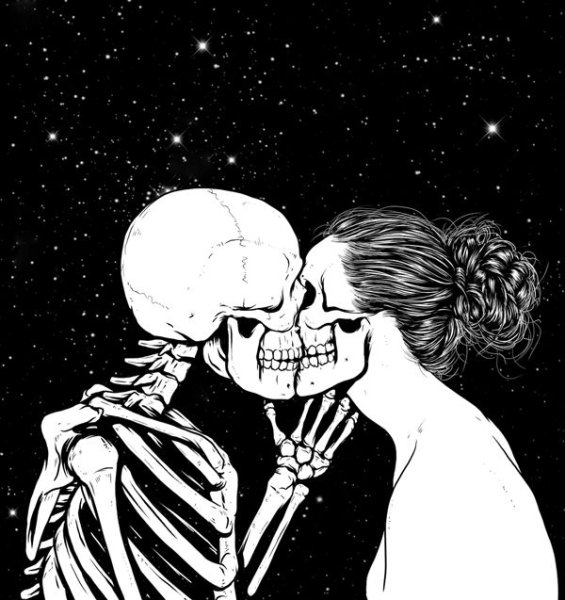 Скелеты целуются