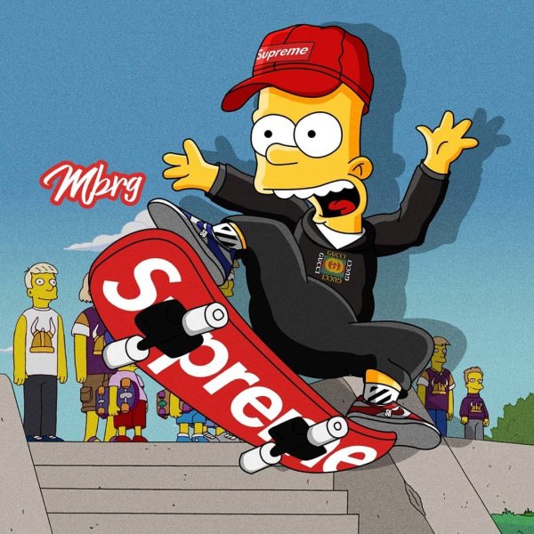 Барт симпсон Supreme