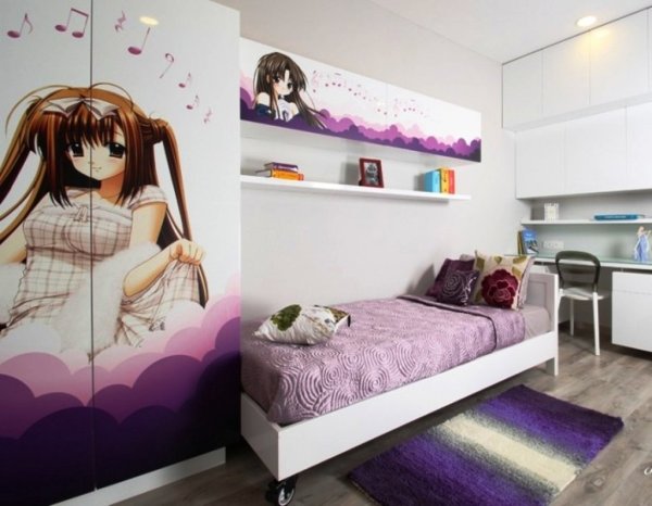 Комната для девочки подростка в стиле аниме