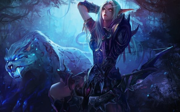 Warcraft ночные эльфы охотница