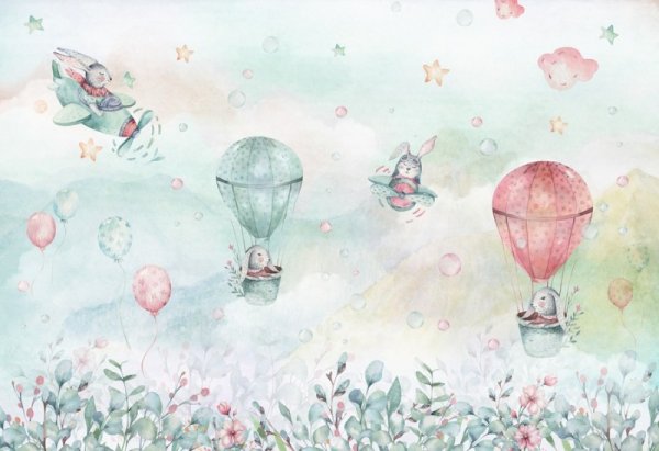 Воздушные шары акварель