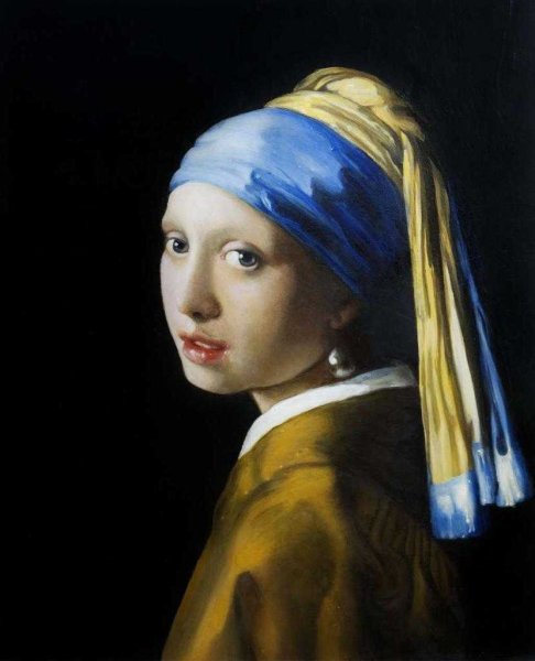 Яна Вермеера "девушка с жемчужной сережкой", (1665 г.)