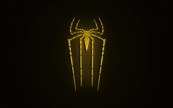 Логотип человека паука на черном фоне