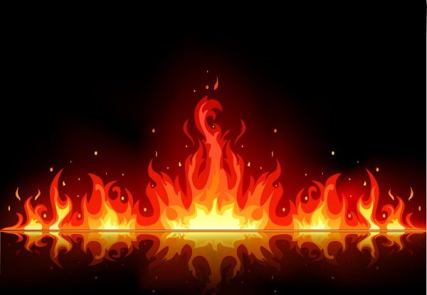 Огонь нарисованный фон