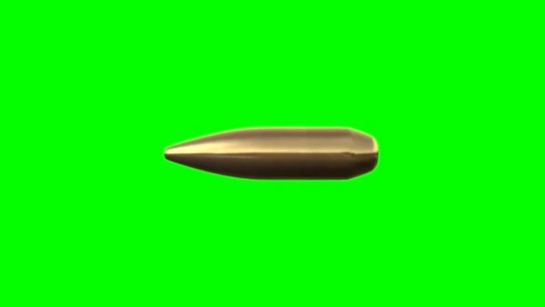 Пуля на зеленом фоне