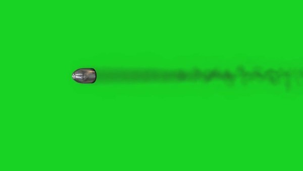 Пуля на зеленом фоне