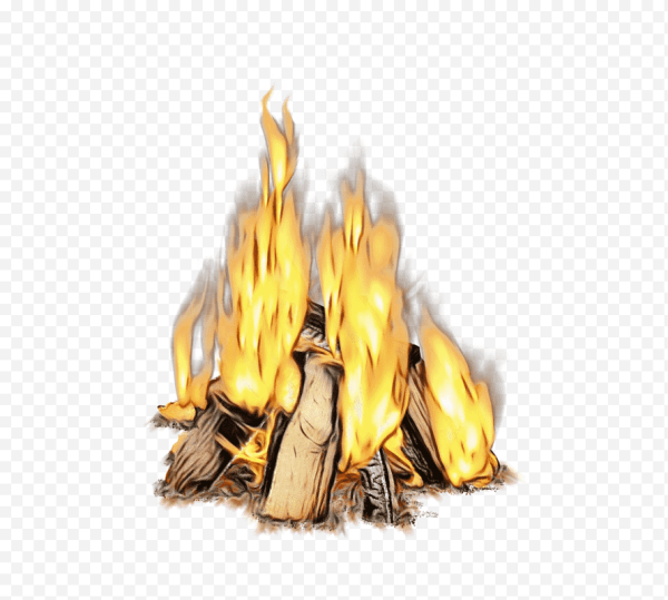 Огонь с дровами для камина