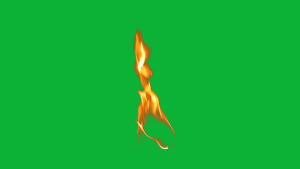 Пожар на зеленом фоне