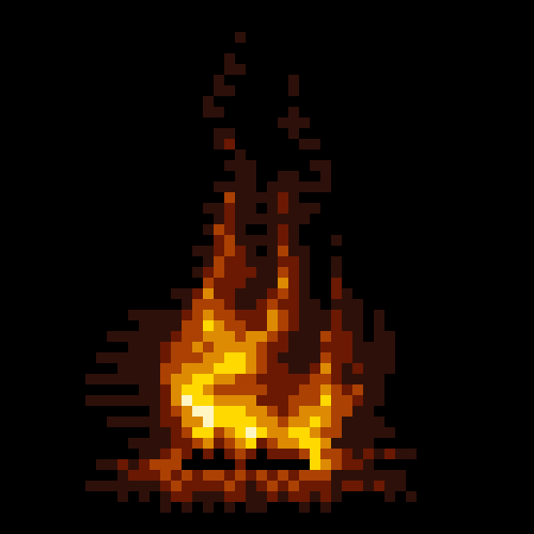 Огонь пиксель арт