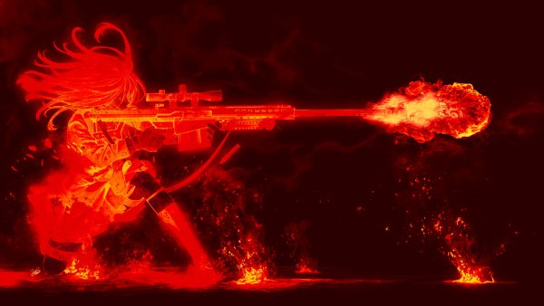 Магическая снайперская винтовка аниме