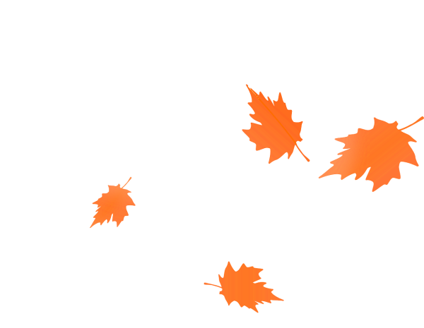 Падающие листья на белом фоне