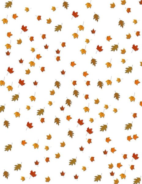 Осенние листья падают на белом фоне