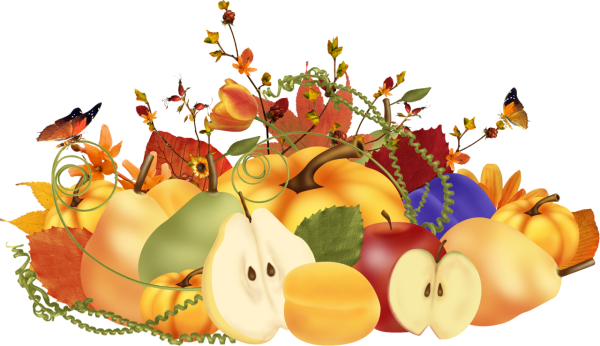 Овощи и фрукты на прозрачном фоне